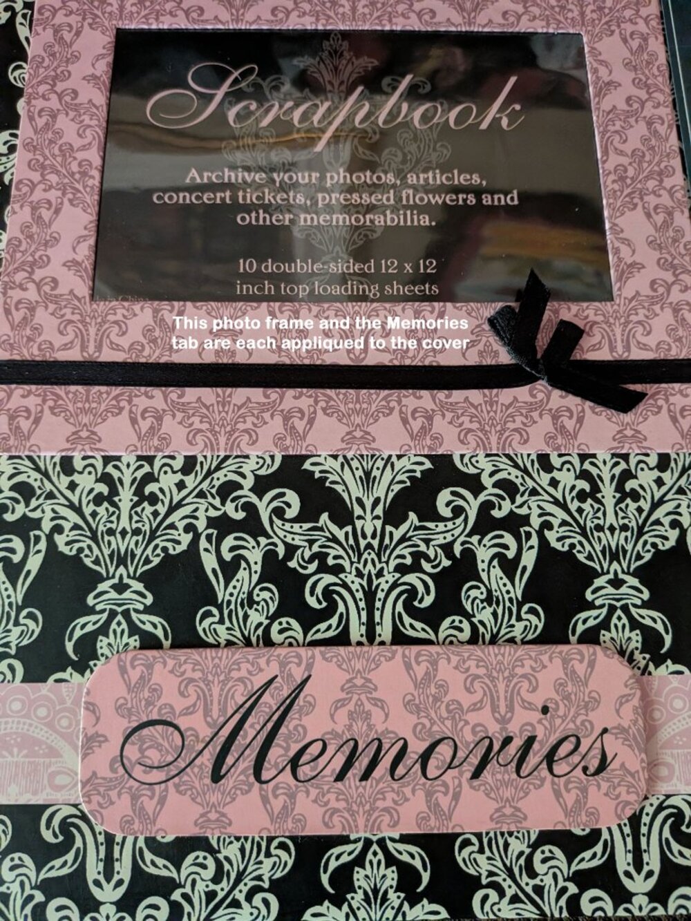 Memories 12x12" Scrapbook, Paisley design, ready to use for Photos or Scrapbook - Picture 3 of 14